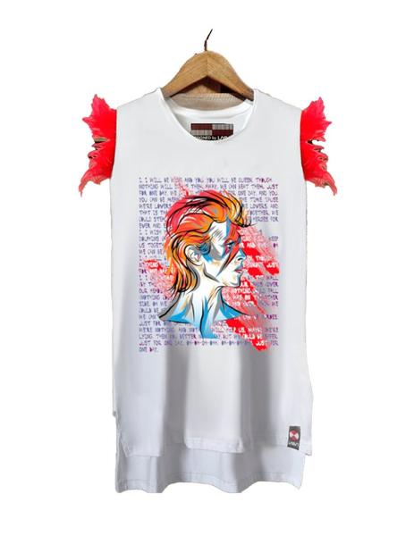 Camiseta La Sal Mujer Bowie blanca