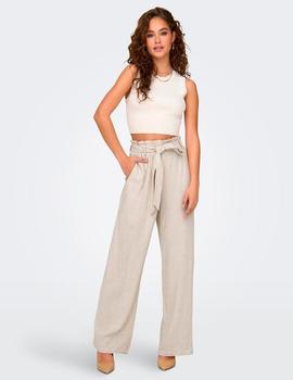 Pantalon Only Lino beige