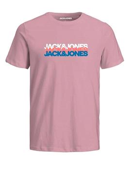 Camiseta Jack&Jones Cyber rosa