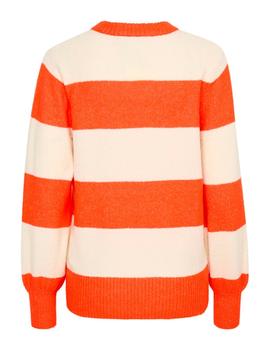 Jersey Ichi Rayas beige/naranja