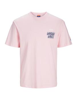 Camiseta Jack&Jones Trace rosa