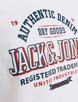 Camiseta Jack&Jones Logo blanca