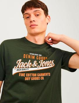 Camiseta Jack&Jones Logo verde