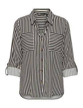 Camisa Only Yasmin negra/beige