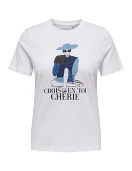 Camiseta Only Emma Cherie blanca