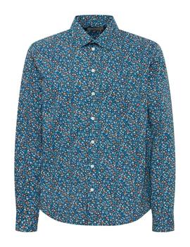 Camisa Blend Flores marina