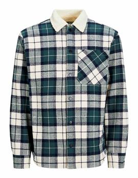 Sobrecamisa Jack&Jones Teddy Cuadros verde