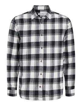 Camisa Jack&Jones Joshua Cuadros negra