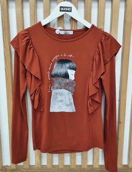 Camiseta Life &Cool Bufanda marron