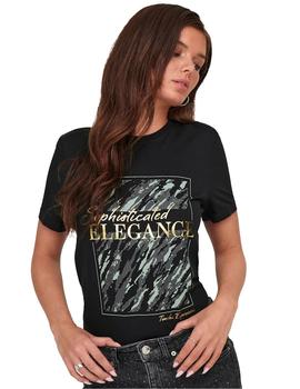 Camiseta Only Allie Elegance negra