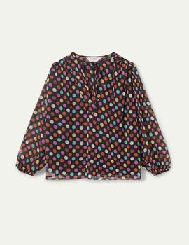 Blusa Compañia Circulos Colores negra