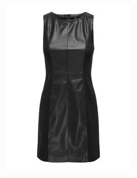 Vestido Only Rafia Pu negro