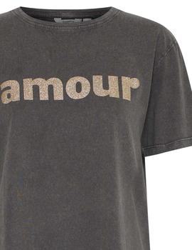 Camiseta B.Young Amour gris