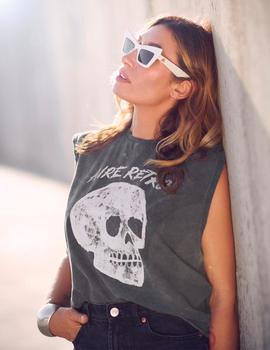 Camiseta Aire Retro Asas Calaverita gris