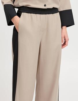 Pantalon B.Young Fluido tostado/negro