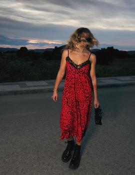 Vestido Aire Retro Animal rojo