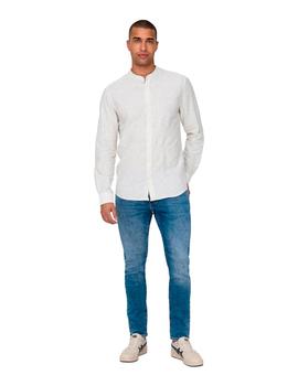 Camisa Only&Sons Caiden Rayas beige