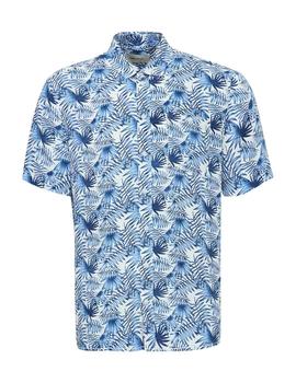 Camisa Blend M/C flores azul