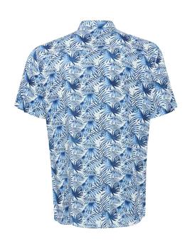 Camisa Blend M/C flores azul