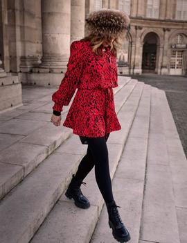 Vestido Aire Retro Animal M/L rojo