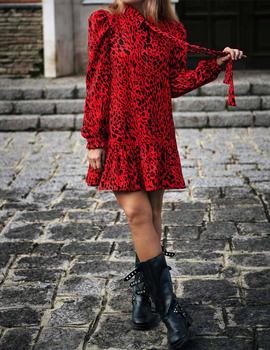 Vestido Aire Retro Animal M/L rojo