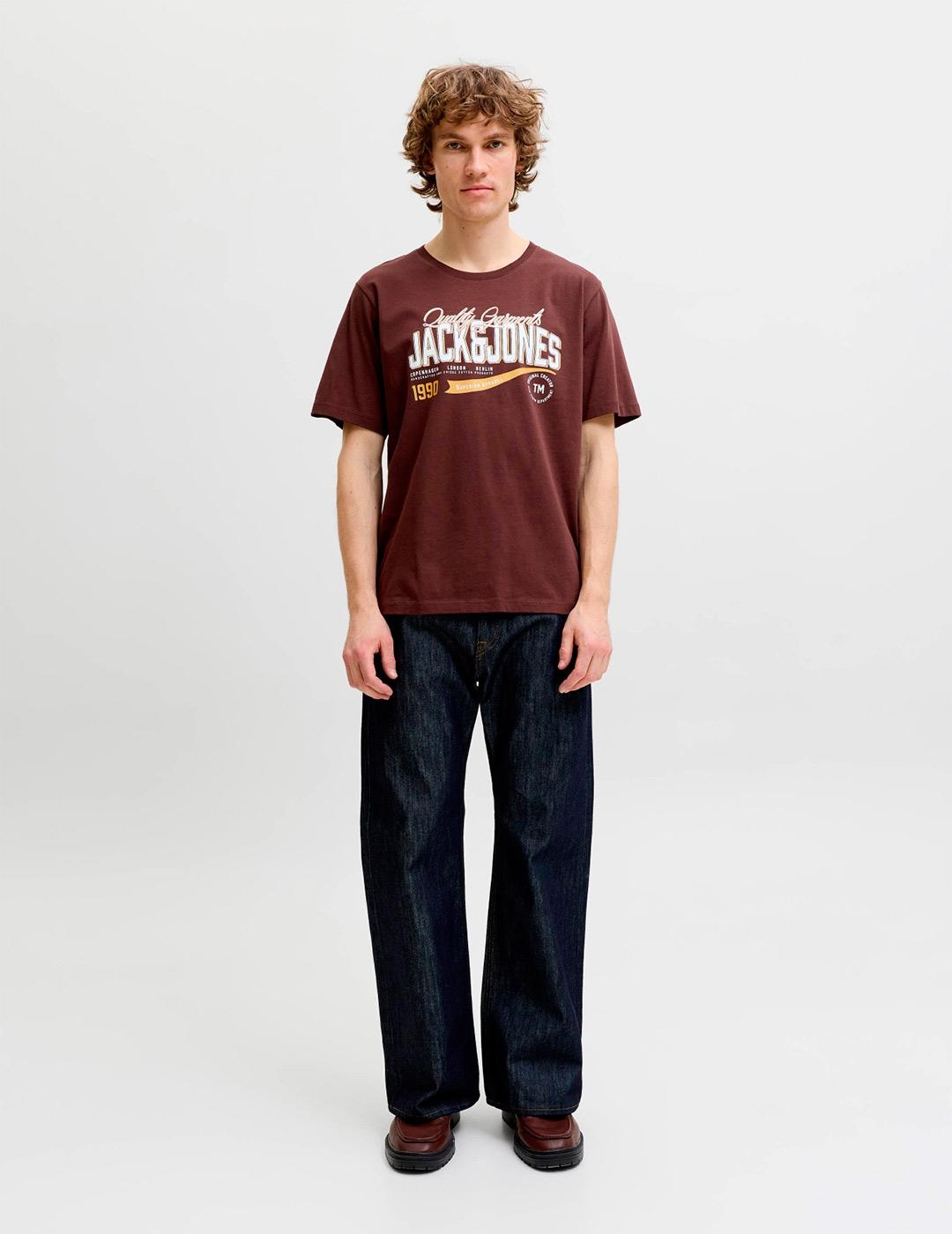 Camiseta Jack&Jones Logo bitter chocolate