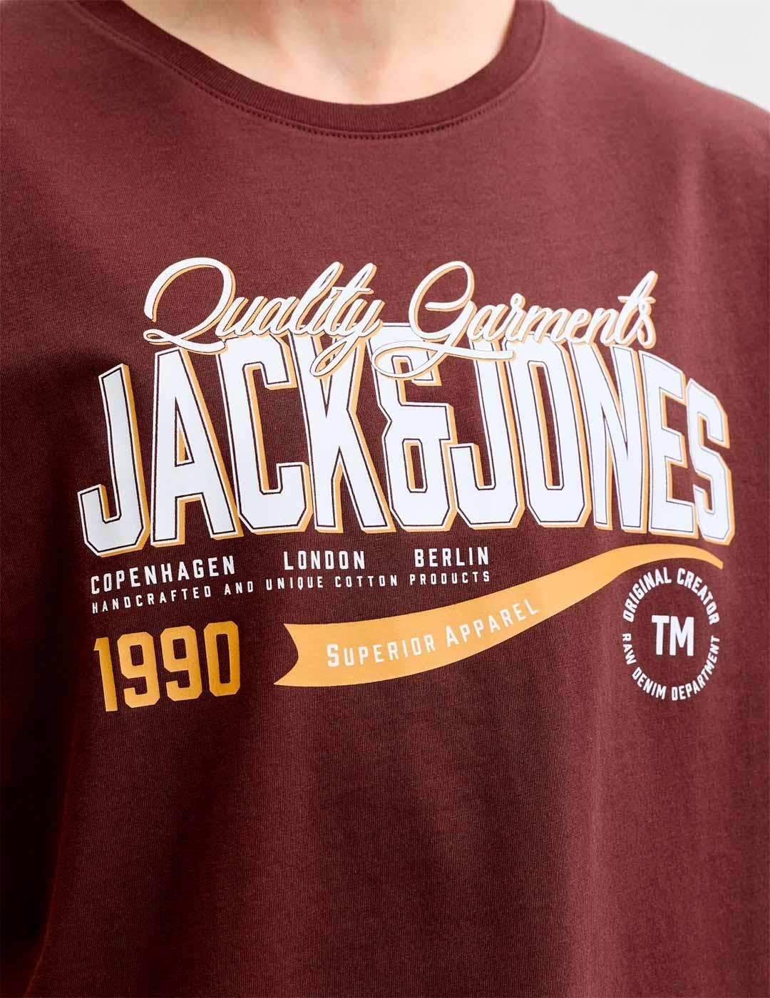 Camiseta Jack&Jones Logo bitter chocolate